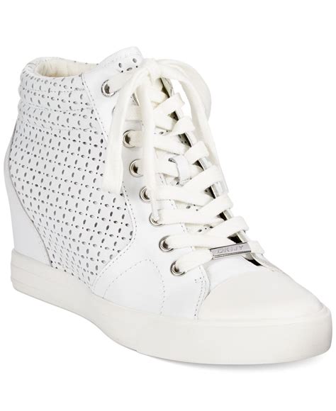 White wedge sneakers + FREE SHIPPING .